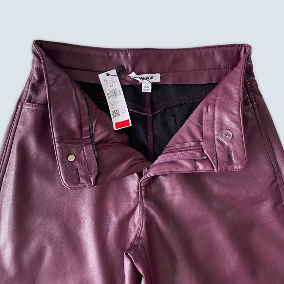 NEW Garage Brooke Faux Leather Straight Pants Sz XS - Picture 3 of 8